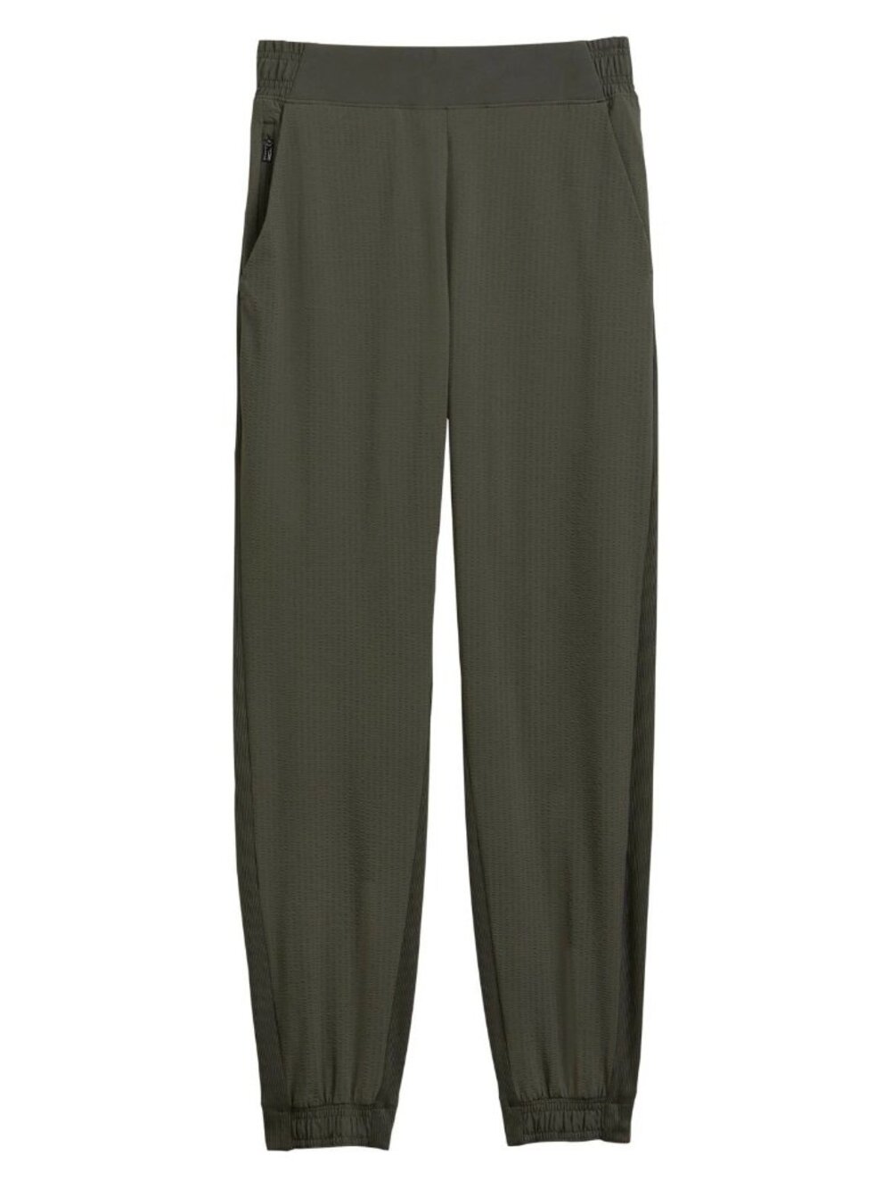 Athleta Women's Olive Textured Brooklyn Jogger Pants Size 14 - 54343 - Picture 3 of 14